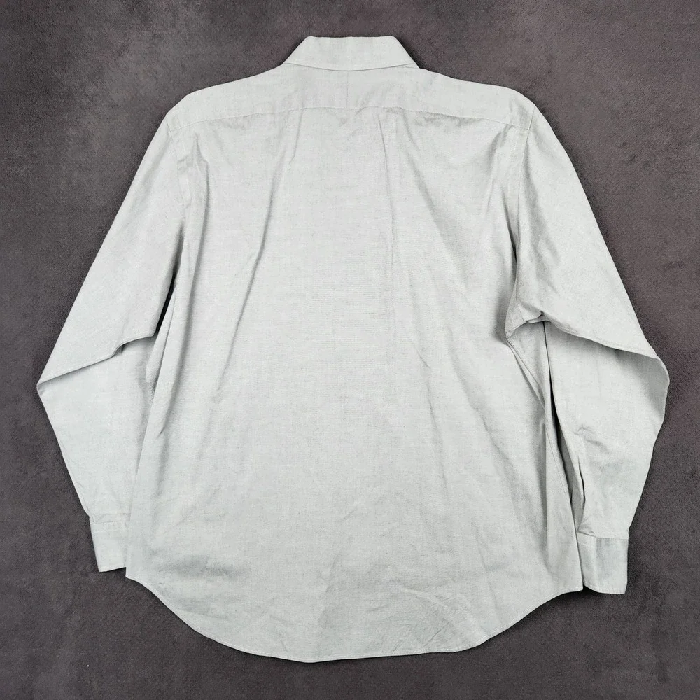 Polo Ralph Lauren Shirt Mens 16.5 34/35 Gray Andrew Pinpoint Oxford Button Down